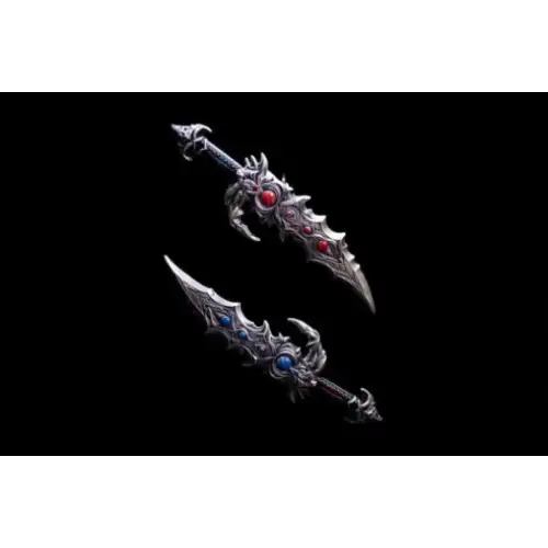 2025 2 x 1 oz South Korea Twinfang Blades Blood and Frost .999 Silver Shaped Medal