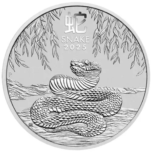 2025 2oz Australia Perth Mint Lunar Series III - Year of the Snake .9999 Silver Coin (4)