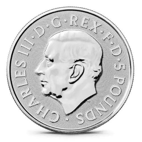 2025 2oz Great Britain The Royal Mint Tudor Beasts Series - Greyhound of Richmond .9999 Silver Coin (2)