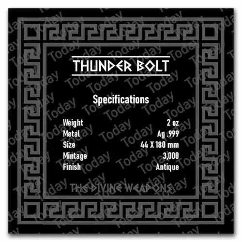 2025 2oz Korea The Divine Weapons Series: Thunderbolt Antiqued .999 Silver Medal (5)