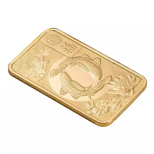 2025 5 gram Pamp Suisse Good Luck - Koi Fish .9999 Gold Bar in Assay