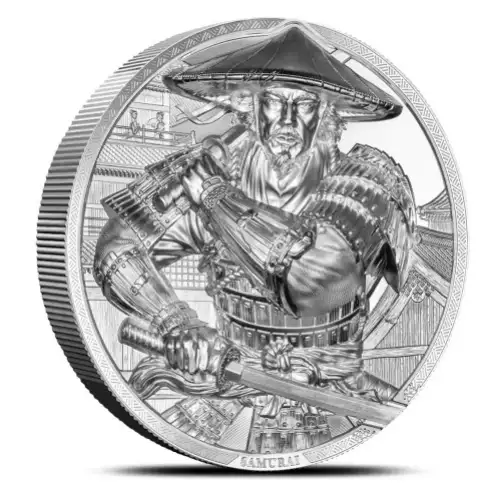 2025 5 oz Cook Islands Samurai Proof .9999 Silver Coin