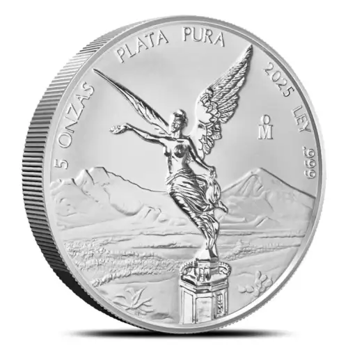2025 5oz Mexico Libertad Reverse Proof .999 Silver Coin