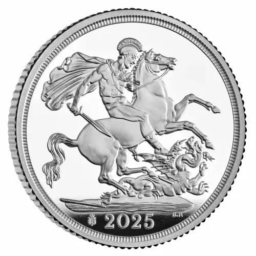 2025 Royal Mint Proof Sovereign w/ Shield Privy .999 Silver Coin W/ OGP & COA (5)