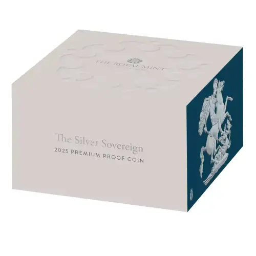 2025 Royal Mint Proof Sovereign w/ Shield Privy .999 Silver Coin W/ OGP & COA (2)