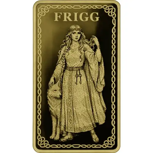 2026 1/100 oz Germania Mint Frigg .9999 Proof Gold Bar in Assay (3)