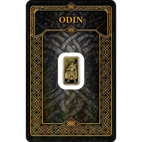 2026 1/100 oz Germania Mint Odin .9999 Proof Gold Bar in Assay