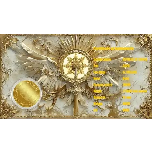 2026 1/1000th oz Liberia Archangel Michael .9999 Gold Coin in Card (2)