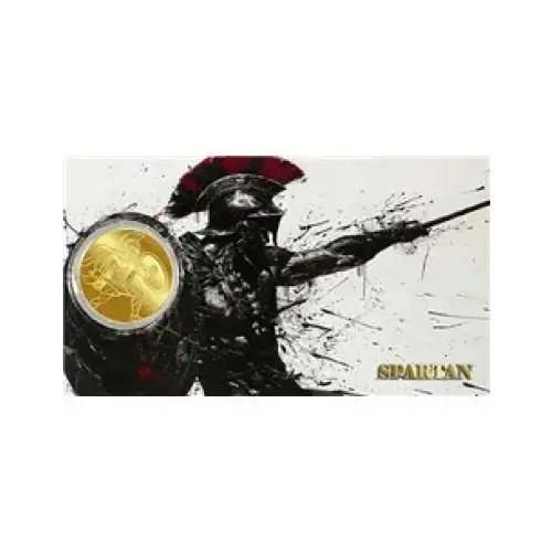 2026 1/1000th oz Liberia Spartan .9999 Gold Coin in Card