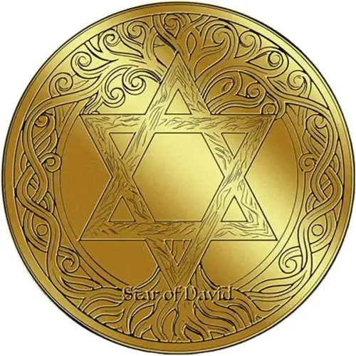 2026 1/1000th oz Liberia Star of David .9999 Gold Coin in card (2)