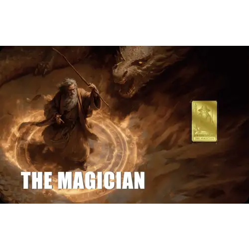 2026 1/1000th oz Liberia The Magician .9999 Gold Coin in Card