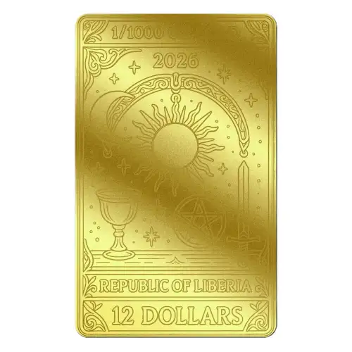 2026 1/1000th oz Liberia The Magician .9999 Gold Coin in Card  (4)