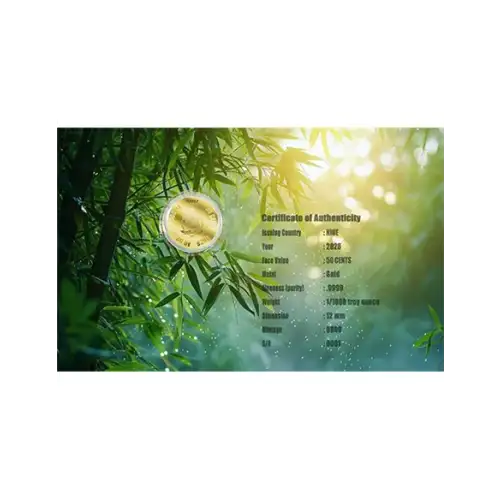 2026 1/1000th oz Niue Chinese Panda .9999 Gold Coin in Card (2)