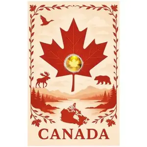 2026 1/1000th oz Niue Maple Leaf .9999 Gold Coin in Card
