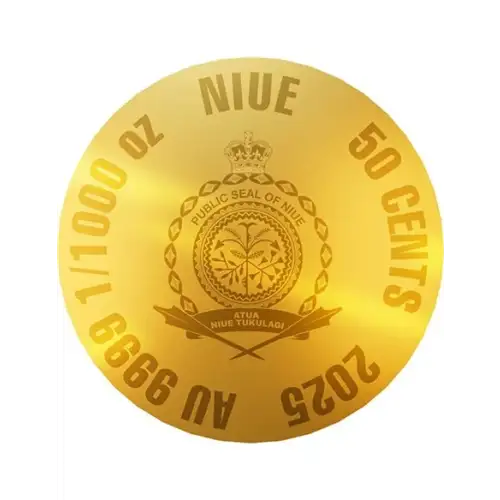 2026 1/1000th oz Niue Maple Leaf .9999 Gold Coin in Card (4)