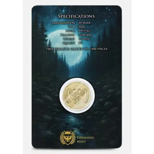 2026 1/10oz Germania .9999 Gold round in Assay [DUPLICATE for #560325] (4)