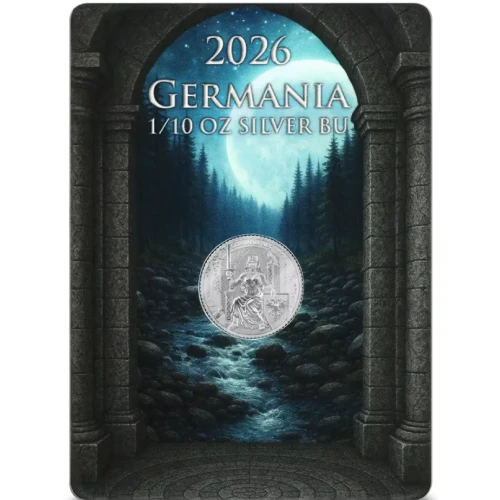 2026 1/10oz Germania .9999 Silver round in Assay