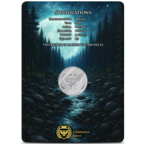 2026 1/10oz Germania .9999 Silver round in Assay (2)