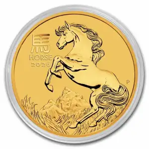 2026 1/20oz Australia Perth Mint Lunar Series III: Year of the Horse .9999 Gold Coin (3)