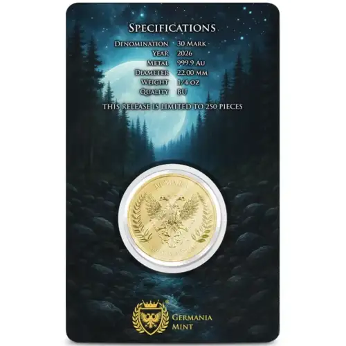 2026 1/4oz Germania .9999 Gold round in Assay  (2)