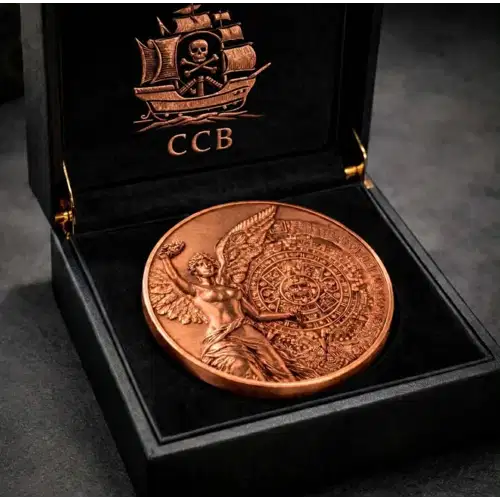 2026 1 Kilo Mexican Angel of Independence .999 Copper Medal in Capsule & OGP (2)