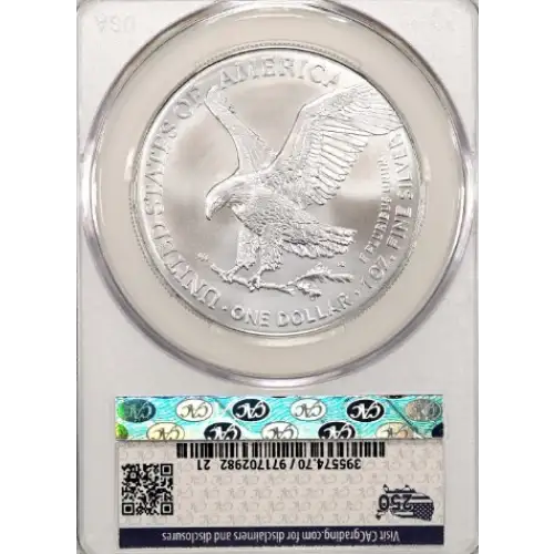 2026 1 oz American Silver Eagle CACG MS70 First Delivery America 250 Battlefield Label (2)