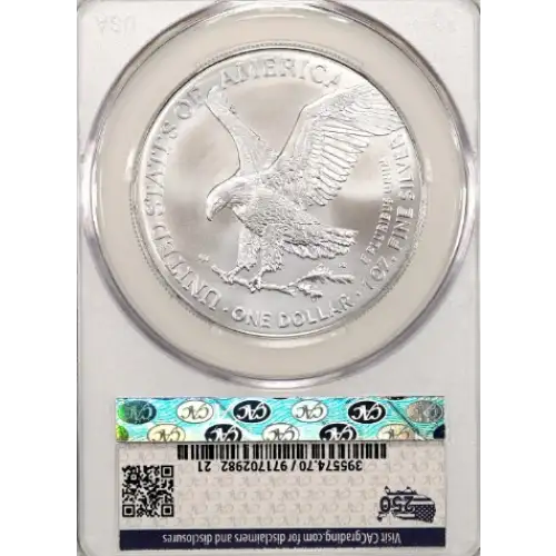 2026 1 oz American Silver Eagle CACG MS70 First Delivery America 250 Battlefield Label (2)