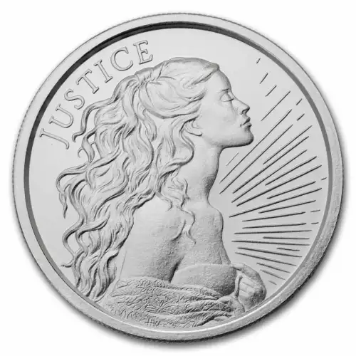 2026 1 oz GSM Silver Shield Justice .999 Silver BU Round