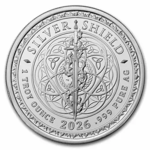 2026 1 oz GSM Silver Shield Justice .999 Silver BU Round