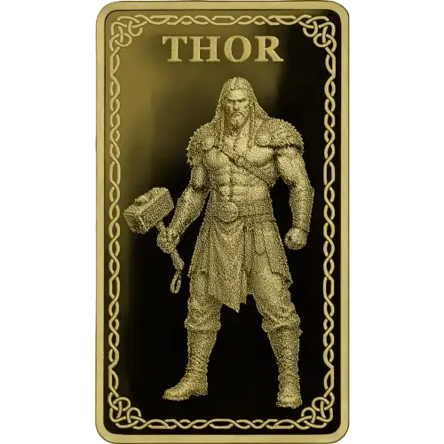2026 1/100 oz Germania Mint Thor .9999 Proof Gold Bar in Assay