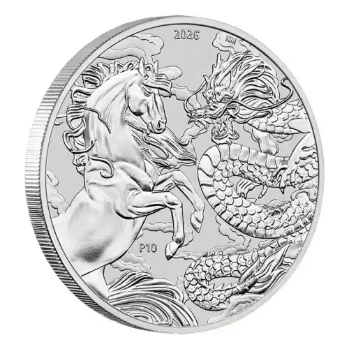 2026 1oz Australia Perth Mint Chinese Myths and Legends - Dragon and Horse .9999 Silver BU Coin  (3)