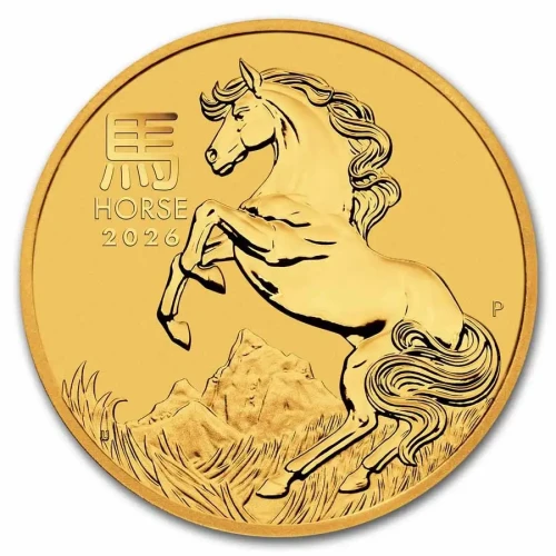 2026 1oz Australia Perth Mint Lunar Series III: Year of the Horse .9999 Gold Coin (4)