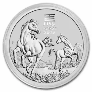 2026 1oz Australia Perth Mint Lunar Series III: Year of the Horse .9999 Silver Coin (2)