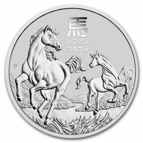 2026 1oz Australia Perth Mint Lunar Series III: Year of the Horse .9999 Silver Coin (4)