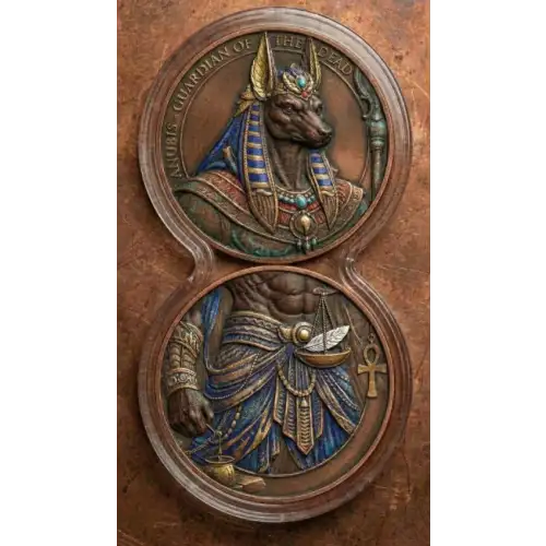 2026 2 x 1 oz Infinity Medals ANUBIS .999 Copper Round in Duo-Capsule