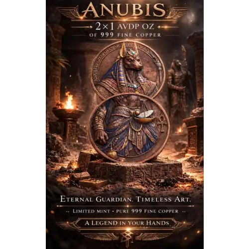 2026 2 x 1 oz Infinity Medals ANUBIS .999 Copper Round in Duo-Capsule (2)