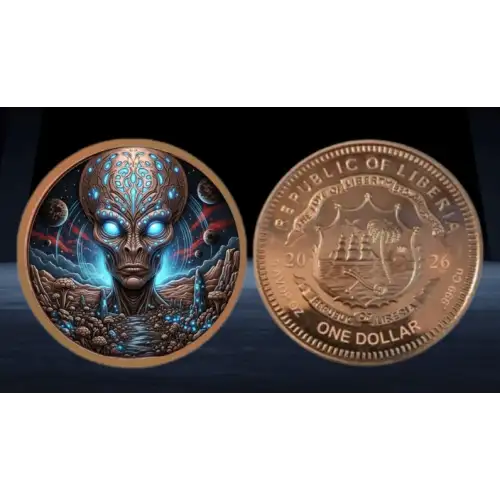 2026 5 oz Liberia The Starborn Watcher .999 Copper Coin in Capsule
