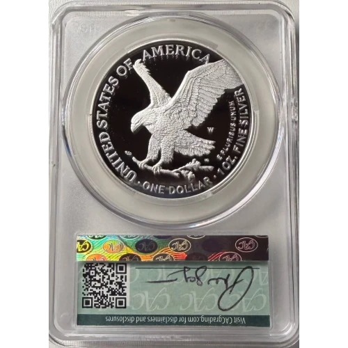 2026 American Silver Eagle Proof Liberty Bell Privy CACG PR70 First Delivery - Founders Label Paul Nugget signed (2)