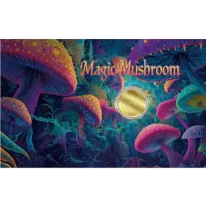 2026 Liberia Magic Mushroom 1/1000 oz .9999 Gold Coin in Card