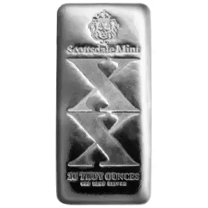 20oz Scottsdale Mint XX .999 Silver Bar