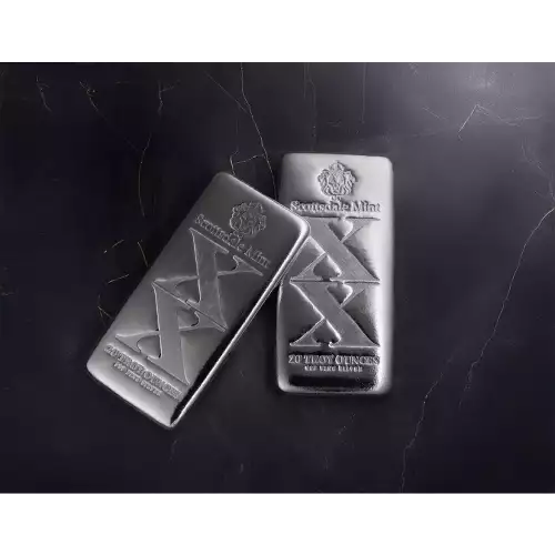 20oz Scottsdale Mint XX .999 Silver Bar (3)