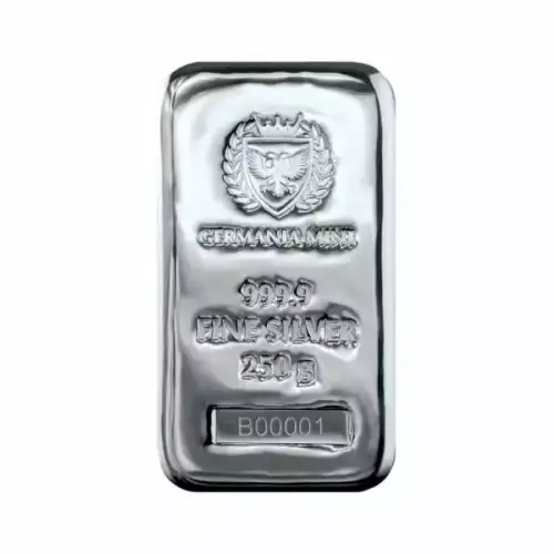 250g Germania .9999 Silver Bar (4)