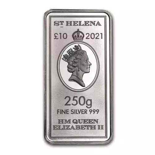 250g St. Helena East India Company Rectangular Silver Bar Coin (2)