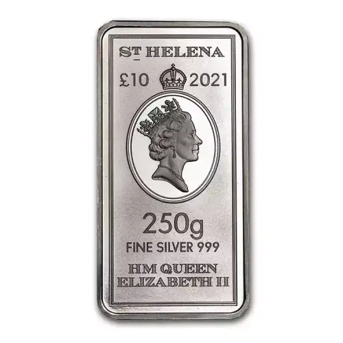 250g St. Helena East India Company Rectangular Silver Bar Coin (2)