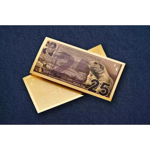 25mg Aurum North American Animals Series: Prairie Dog 24kt Gold Note