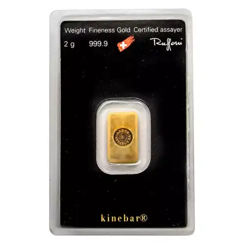 2g Heraeus .9999 Gold Kinebar in Assay (2)