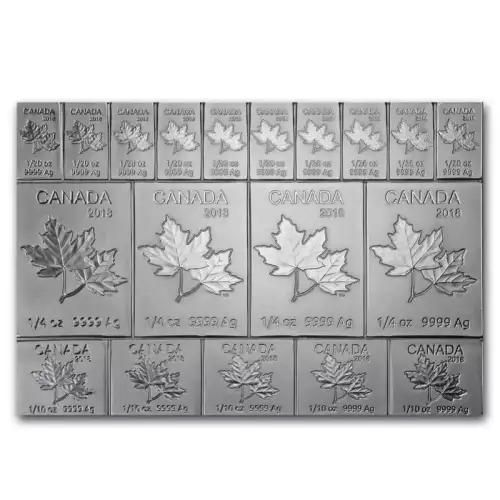 2oz Canada RCM Maple Flex .9999 Silver Coin Bar in Mint Capsule