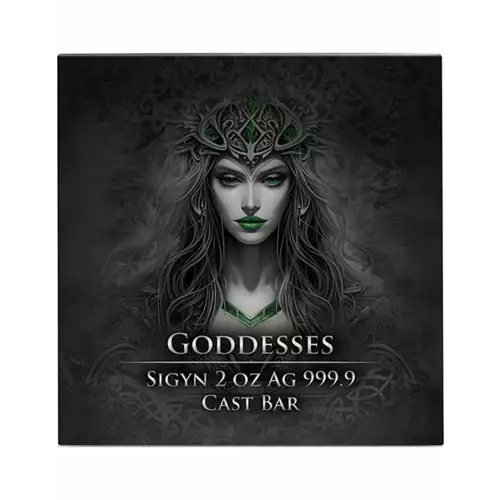 2oz Germania Goddesses Sigyn Colorized Cast .999 Silver Bar (2)