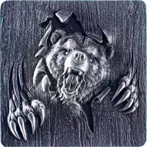 2oz South Korea Furious Beasts Series – Bear .999 Silver Stacker (2)