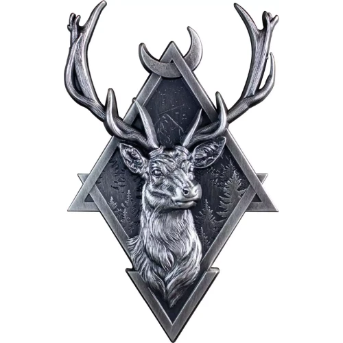 2oz South Korea Today Mint Geometric Series: Deer .999 Silver Stacker